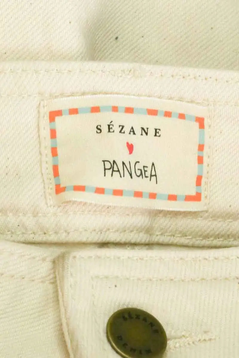 Jean large Sézane Beige en Coton