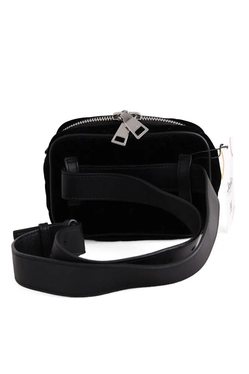 Sac banane Sandro Noir en Velours