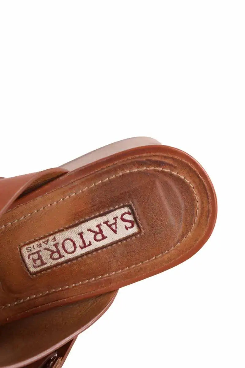 Sandales Sartore Camel en Cuir
