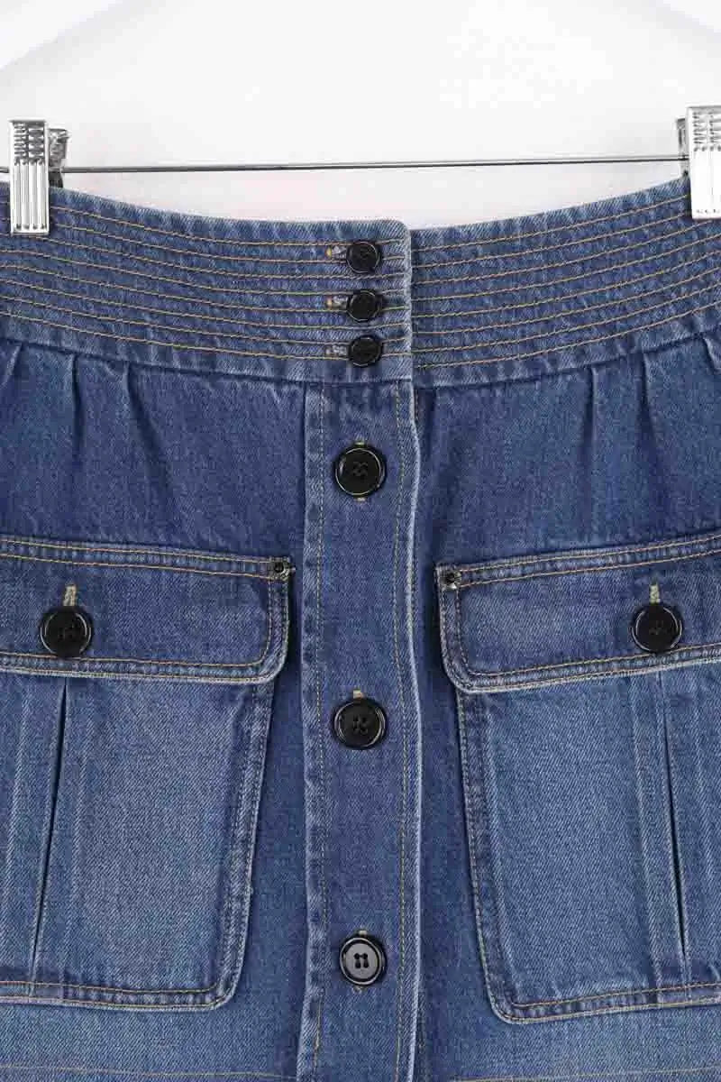 Mini jupe Chloé Bleu en Coton