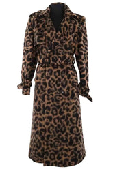 Manteau SIMKHAI Leopard Marron en Synthétique, taille S - Seconde Main