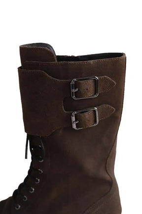 Boots à lacets Bruno Premi Marron en Daim