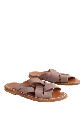 Espadrilles K.Jacques Gris en Cuir