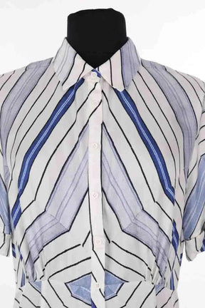 Robe Sandro Bleu en Soie