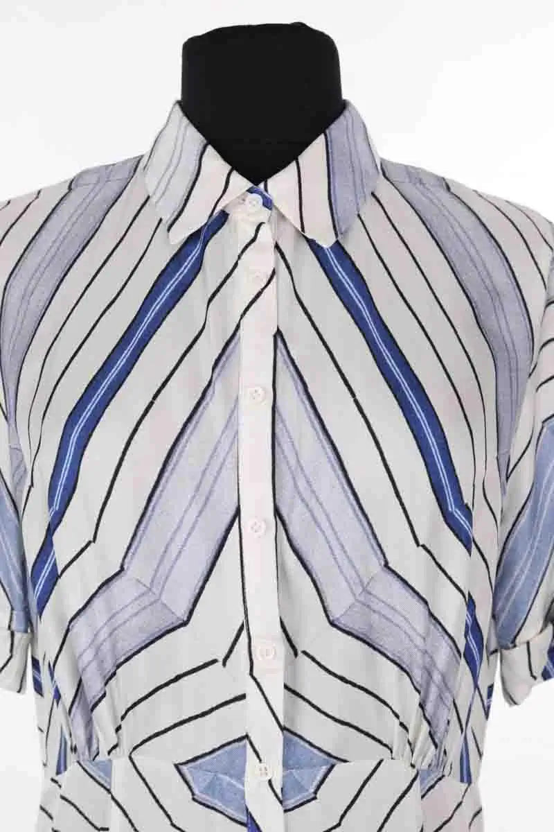 Robe Sandro Bleu en Soie