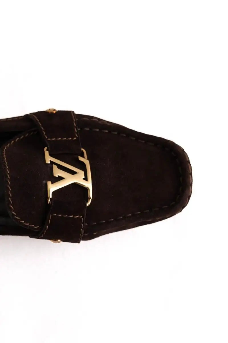 Mocassins Louis Vuitton Marron en Daim