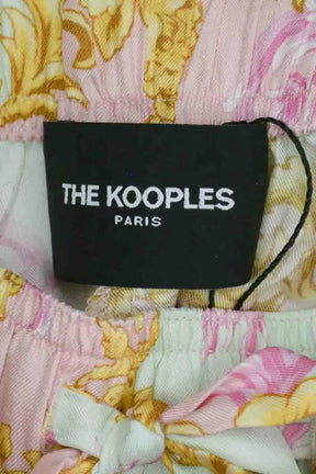 Pantalon droit The Kooples Jaune en Soie