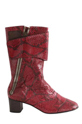 Boots Chloé Bordeaux en Cuirs exotiques, taille 41 - Seconde Main