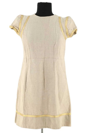Robe Sonia Rykiel Beige en Lin, taille S - Seconde Main