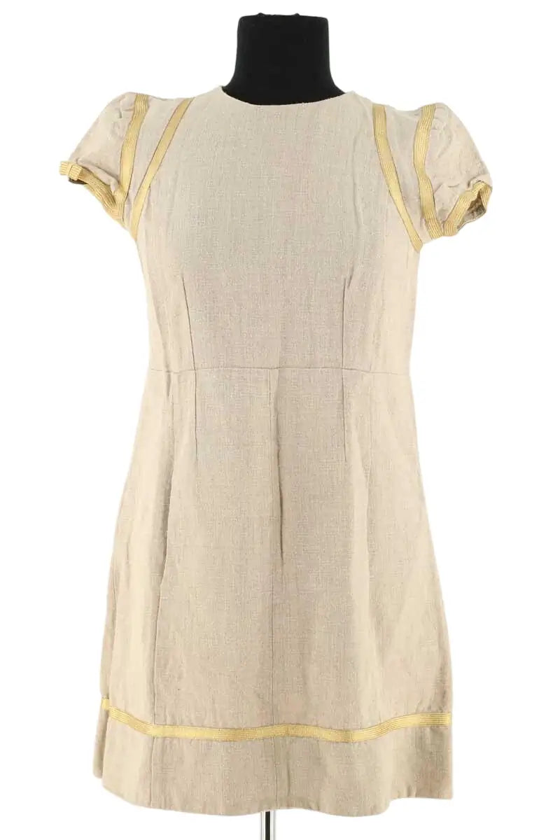 Robe Sonia Rykiel Beige en Lin, taille S - Seconde Main
