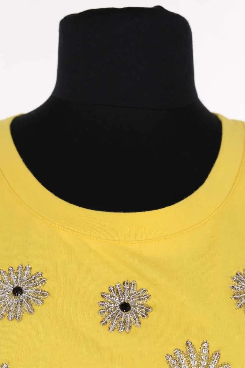 T-shirt The Kooples Jaune en Coton