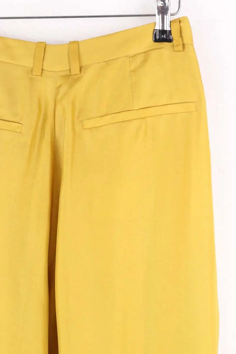 Pantalon droit Chloé Stora Jaune en Soie