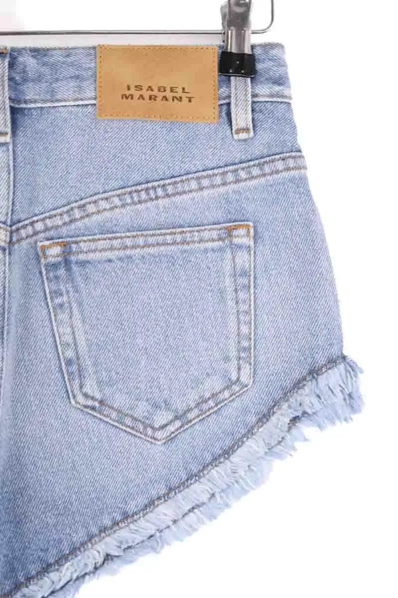 Mini short Isabel Marant Bleu en Coton