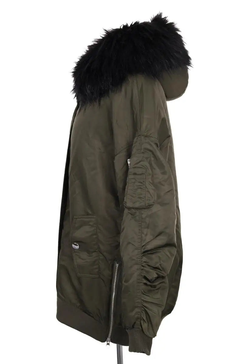 Parka Maje Kaki en Synthétique