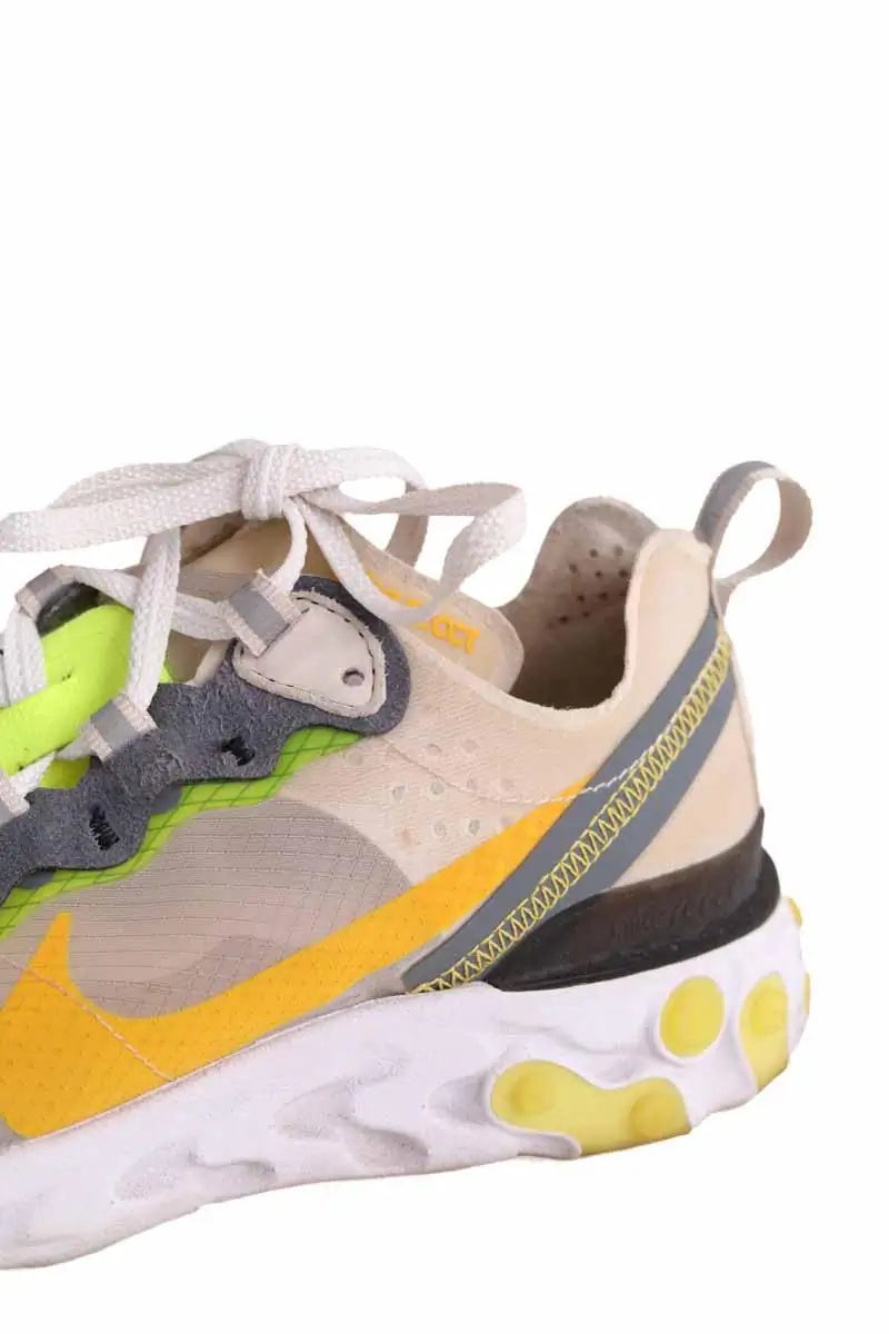 Baskets Nike React Element 87 Jaune en Tissu