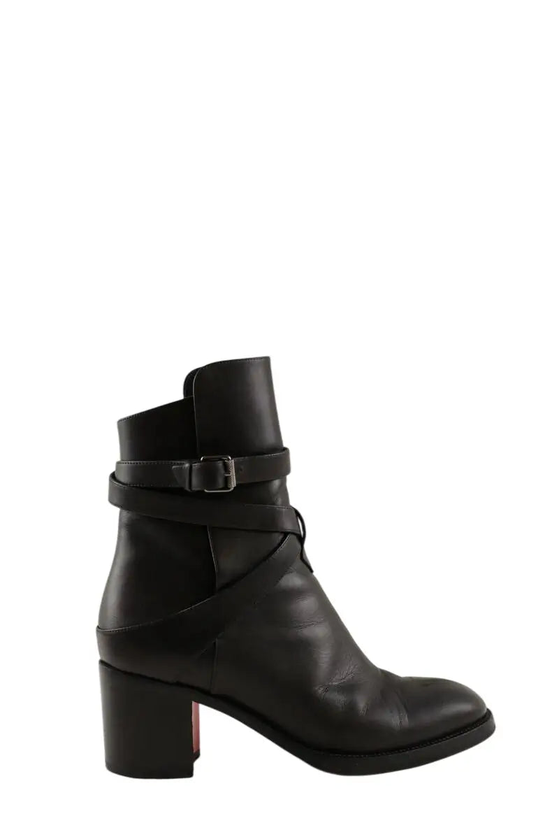 Boots Christian Louboutin Noir en Cuir, taille 38 - Seconde Main