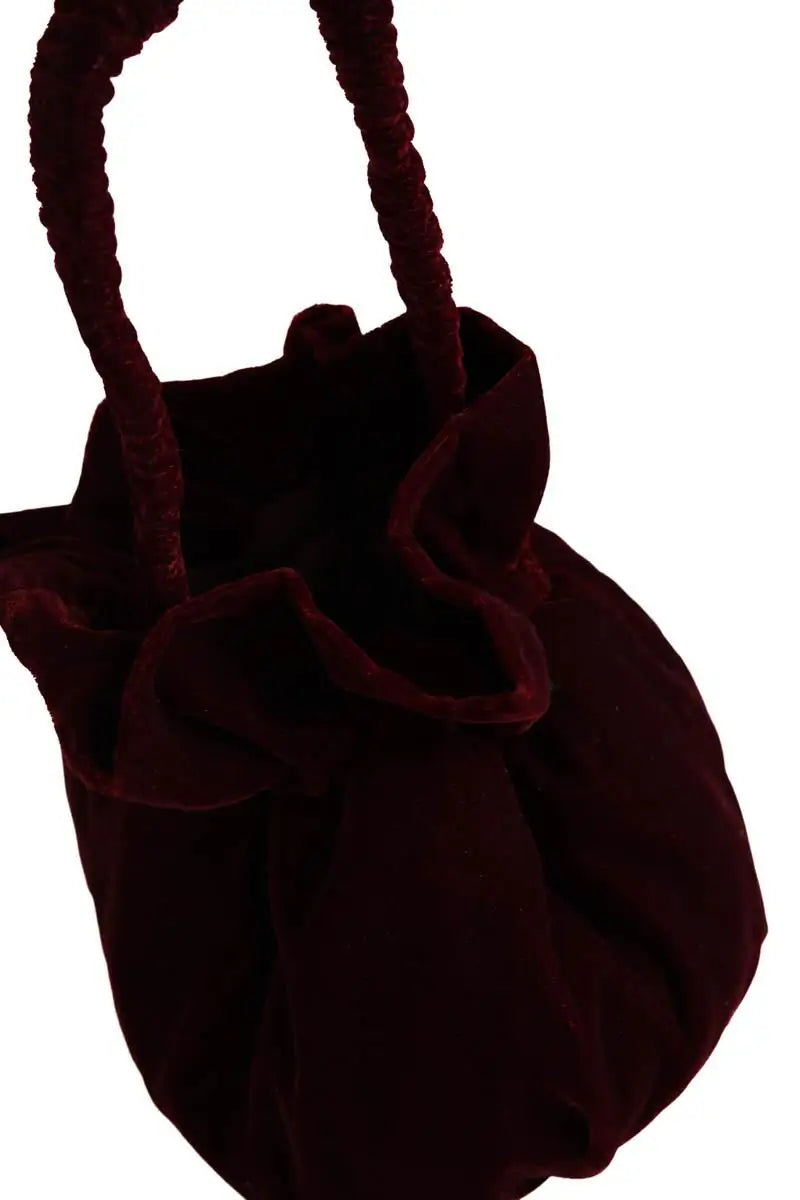 Sac à main Maria de la Orden Bordeaux en Velours