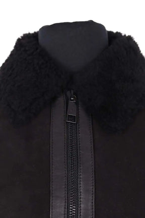 Manteau The Kooples Noir en Daim