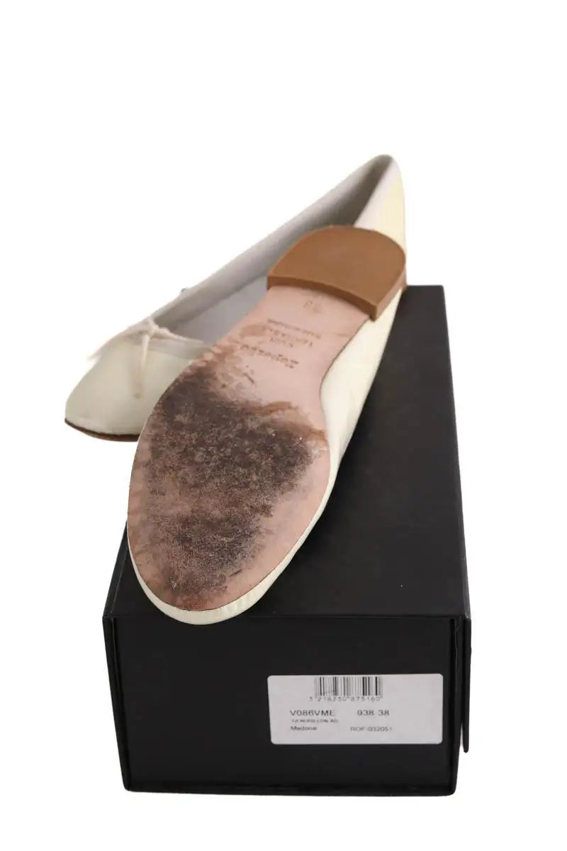 Ballerines Repetto Ecru en Cuir verni