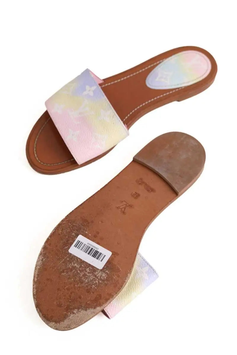 Sandales Louis Vuitton Marron en Cuir