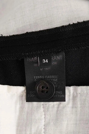 Pantalon droit Isabel Marant Noir en Viscose