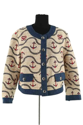 Veste Sandro Beige en Coton, taille M - Seconde Main