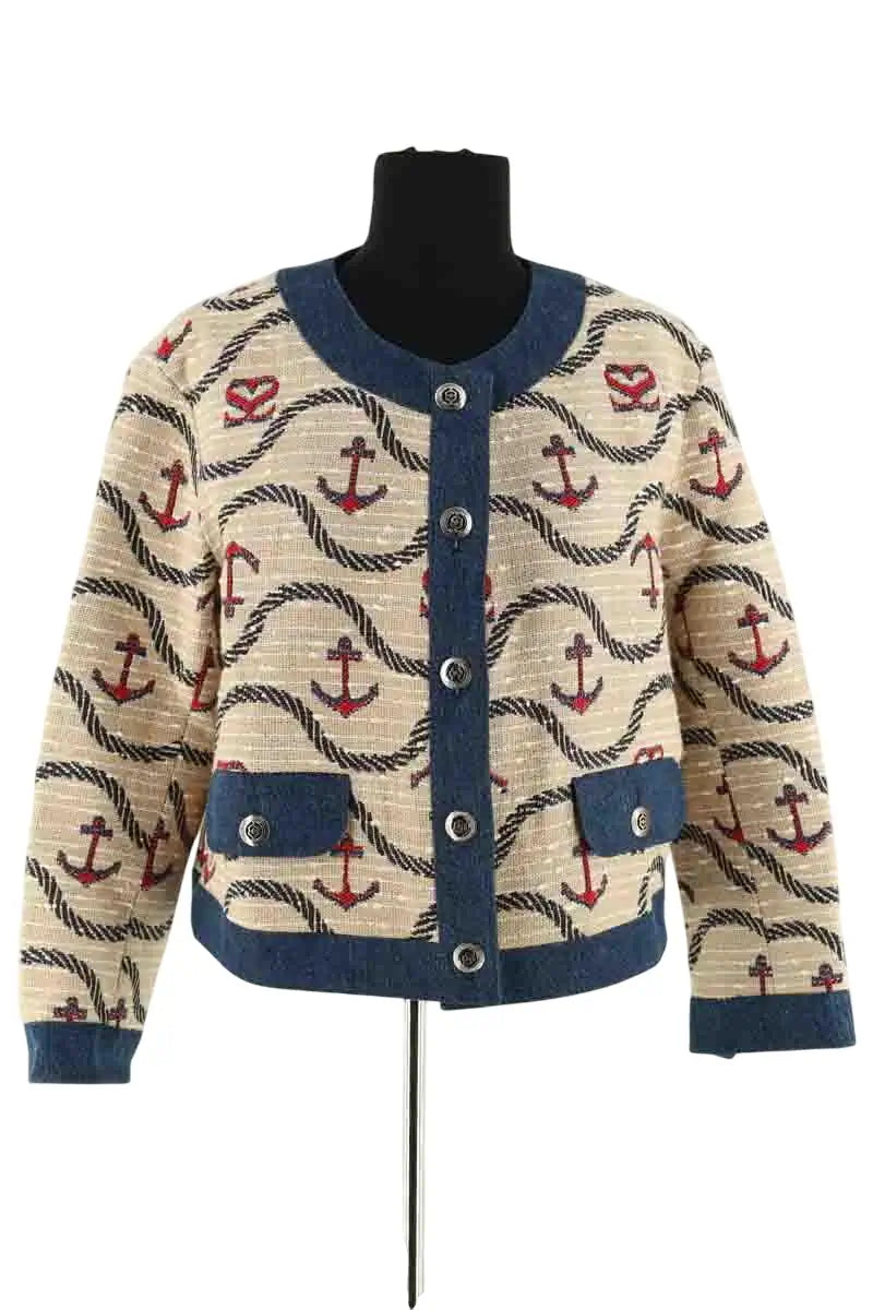Veste Sandro Beige en Coton, taille M - Seconde Main