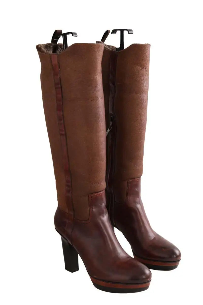 Bottes Santoni Marron en Cuir