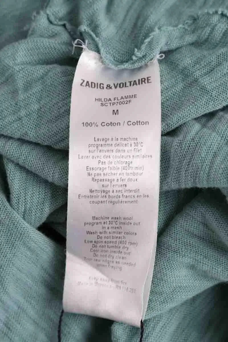 Top sans manche Zadig & Voltaire Kaki en Lin