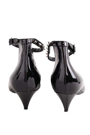 Talons Saint Laurent Noir en Cuir verni