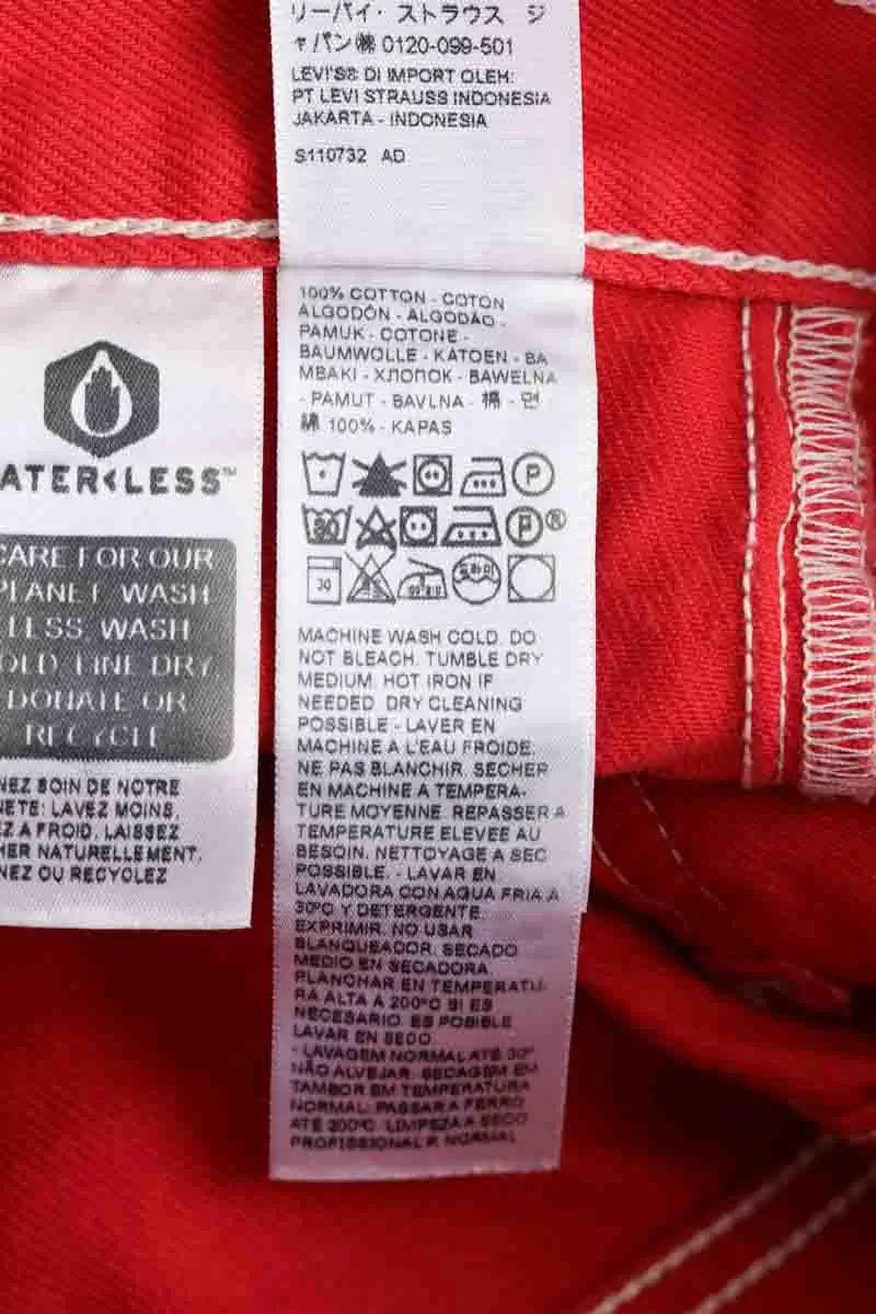 Jean droit Levi's Rouge en Coton