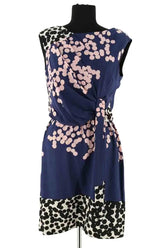 Robe Diane Von Furstenberg Marine en Viscose, taille S - Seconde Main