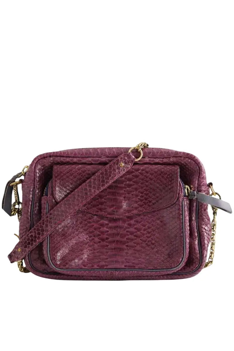 Sac à bandoulière Claris Virot Violet en Cuir - Seconde Main