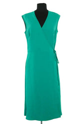 Robe Agnès B. Vert en Synthétique, taille L - Seconde Main
