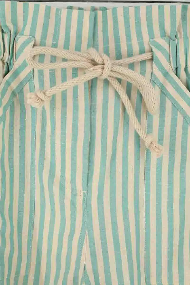 Pantalon Sézane Bleu en Lin