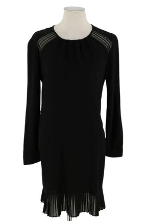 Robe Sandro Noir en Viscose, taille S - Seconde Main