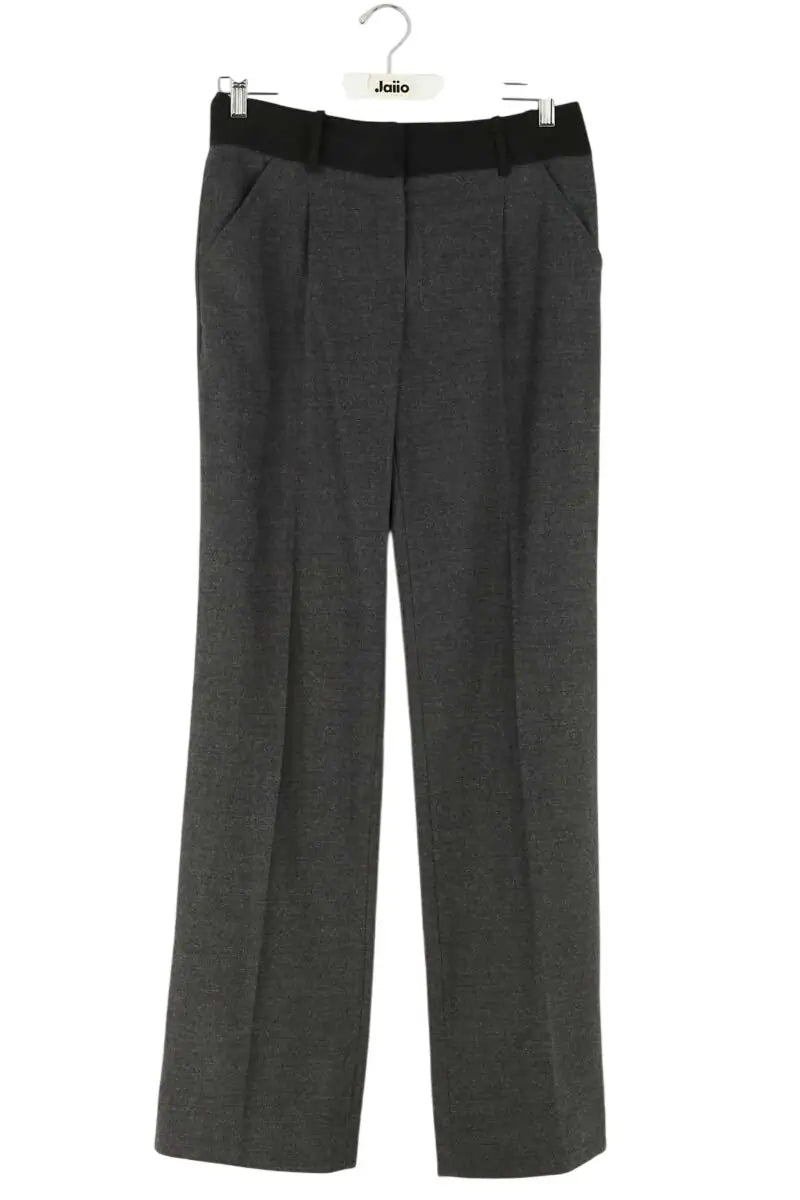 Pantalon droit Mugler Gris en Laine, taille M - Seconde Main