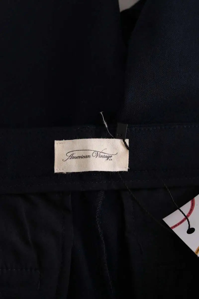 Pantalon droit American Vintage Bleu en Synthétique
