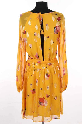 Robe Sézane Jaune en Soie