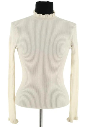 Pull Maje Blanc en Synthétique, taille S - Seconde Main