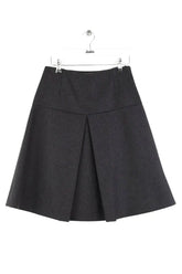 Jupe Miu Miu Anthracite en Laine, taille L - Seconde Main