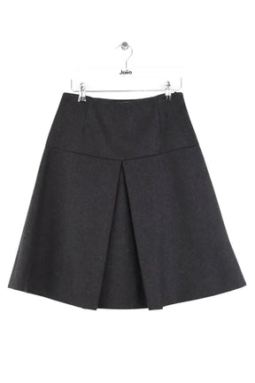 Jupe Miu Miu Anthracite en Laine, taille L - Seconde Main