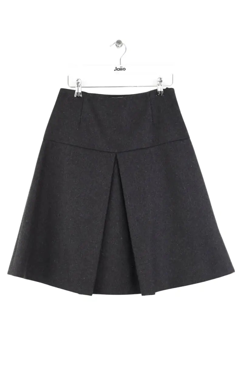 Jupe Miu Miu Anthracite en Laine, taille L - Seconde Main