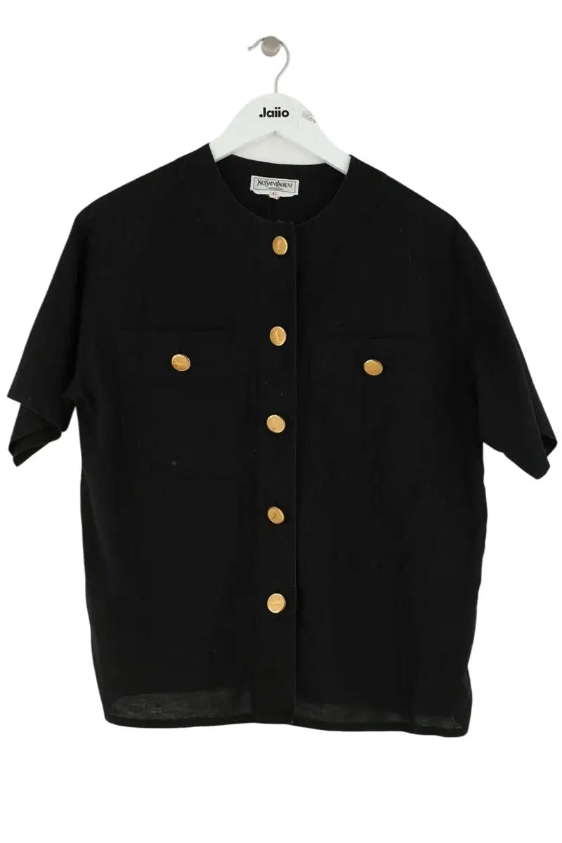 Chemise Yves Saint Laurent Noir en Coton, taille XL - Seconde Main