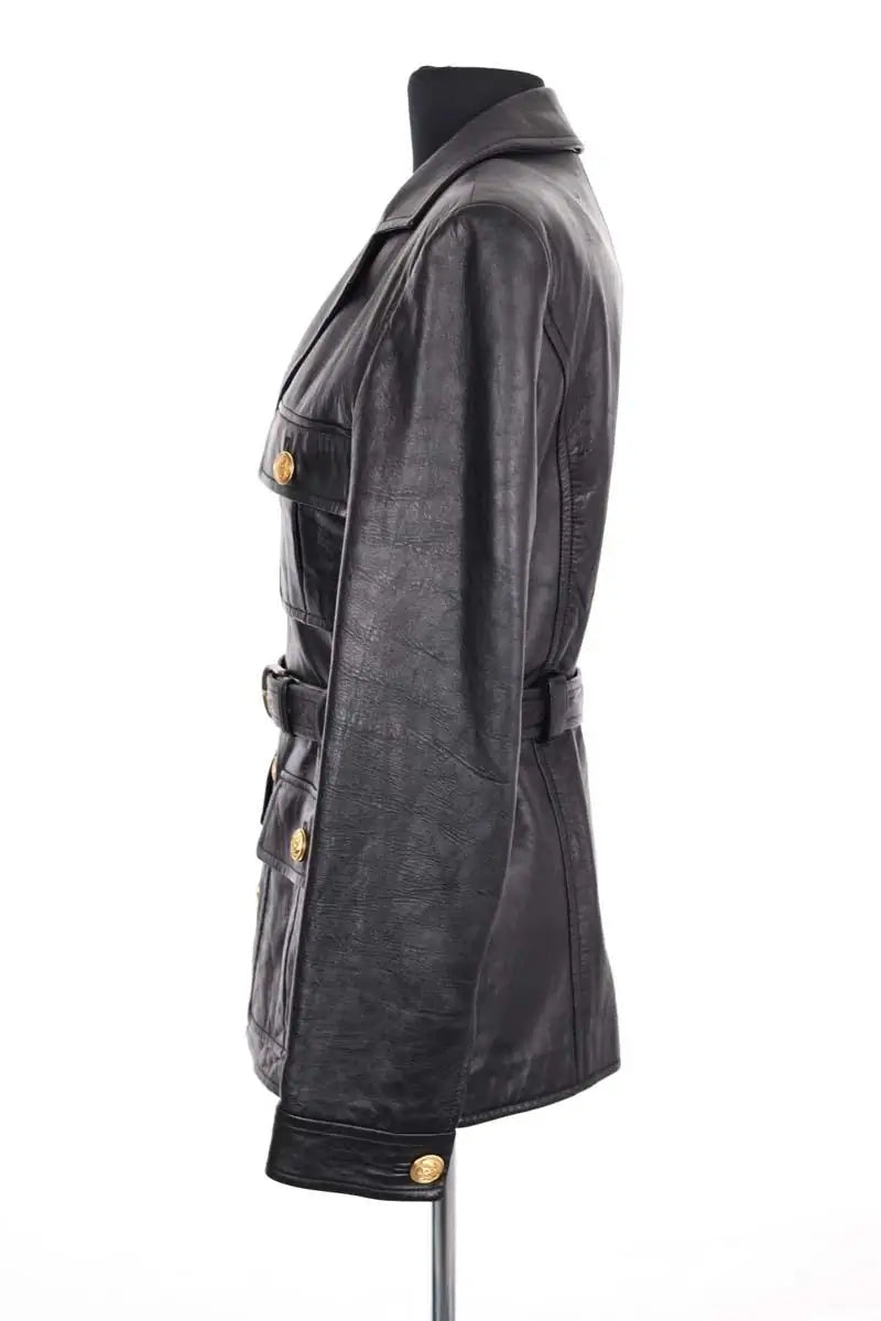 Manteau Chloé Noir en Cuir