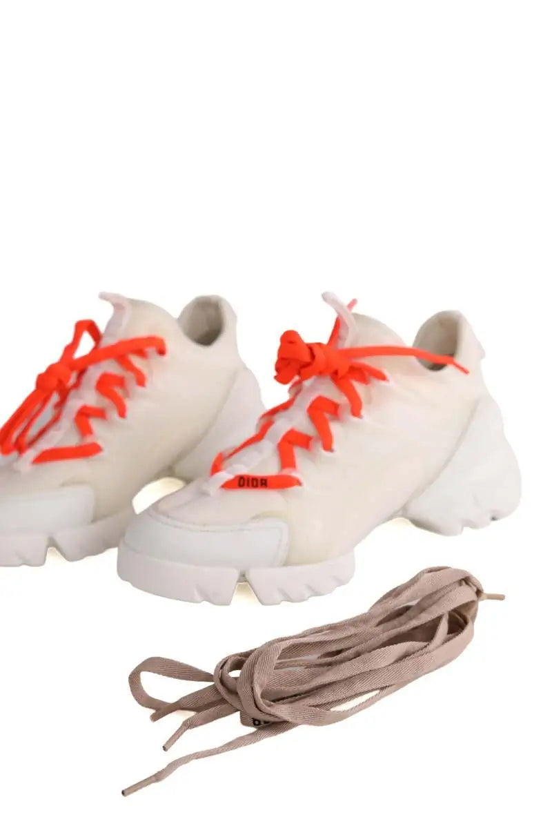 Baskets Dior D Connect Ecru en Caoutchouc