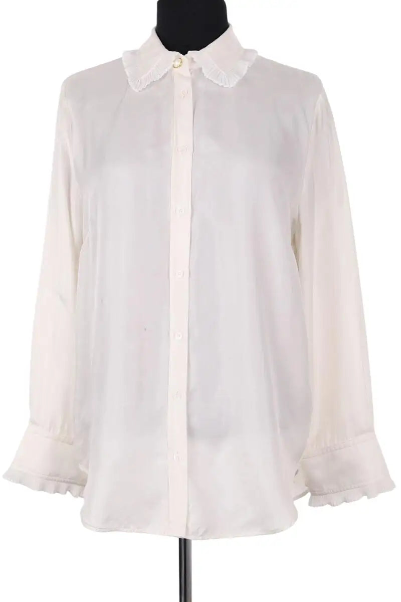 Chemise Sandro Beige en Soie, taille S - Seconde Main