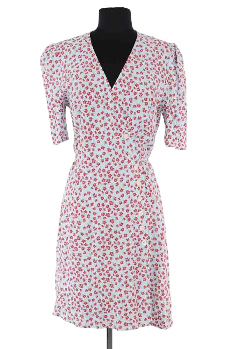 Robe Rouje Bleu en Viscose, taille M - Seconde Main