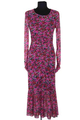 Robe Ganni Rose en Synthétique, taille XS - Seconde Main