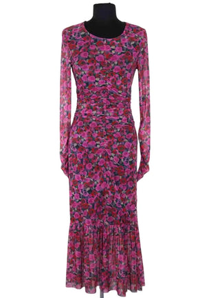 Robe Ganni Rose en Synthétique, taille XS - Seconde Main